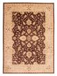 Bordered  Traditional Brown Area rug 10x14 Afghan Hand-knotted 378669