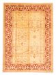 Bordered  Traditional Yellow Area rug 10x14 Afghan Hand-knotted 378674