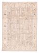 Bordered  Transitional Grey Area rug 9x12 Indian Hand-knotted 378919