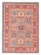 Bordered  Geometric Brown Area rug 4x6 Afghan Hand-knotted 381850