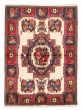Bordered  Traditional Ivory Area rug 3x5 Persian Hand-knotted 382561