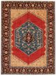 Bordered  Traditional Red Area rug 10x14 Afghan Hand-knotted 388133