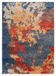 Modern Blue Area rug 10x14 Indian Hand-knotted 388859