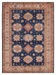 Bordered  Traditional Blue Area rug 9x12 Afghan Hand-knotted 390176