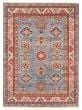Bordered  Transitional Blue Area rug 4x6 Afghan Hand-knotted 392654