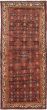 Bordered  Traditional Brown Runner rug 9-ft-runner Persian Hand-knotted 278810