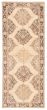 Bordered  Vintage Yellow Runner rug 12-ft-runner Turkish Hand-knotted 358935