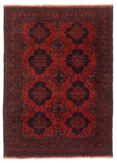 Bordered  Traditional Brown Area rug 3x5 Afghan Hand-knotted 347890