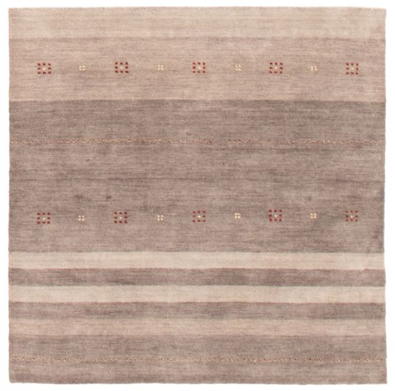 Gabbeh  Tribal Grey Area rug Square Indian Hand Loomed 364794