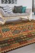 Flat-weaves & Kilims  Traditional Brown Area rug 5x8 Turkish Flat-weave 212129