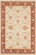 Traditional Ivory Area rug 6x9 Indian Hand-knotted 223892