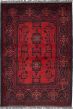 Traditional Red Area rug 3x5 Afghan Hand-knotted 235895