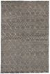 Carved  Traditional Grey Area rug 5x8 Indian Hand-knotted 239689