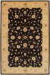 Bordered  Traditional Black Area rug 5x8 Afghan Hand-knotted 268305