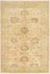 Bordered  Traditional Ivory Area rug 5x8 Turkish Hand-knotted 280744