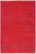 Casual  Transitional Red Area rug 5x8 Indian Hand-knotted 287440