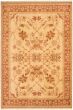 Bordered  Traditional Ivory Area rug 8x10 Turkish Hand-knotted 293211