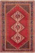 Bordered  Traditional Red Area rug 6x9 Persian Hand-knotted 298596