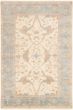 Bordered  Traditional Ivory Area rug 5x8 Indian Hand-knotted 304034