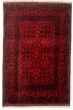 Bordered  Tribal Red Area rug 3x5 Afghan Hand-knotted 305557