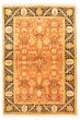 Bordered  Traditional Brown Area rug 3x5 Afghan Hand-knotted 318156