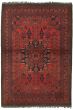 Bordered  Traditional Red Area rug 3x5 Afghan Hand-knotted 329688