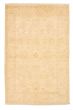 Bordered  Traditional Ivory Area rug 4x6 Afghan Hand-knotted 331418