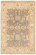 Bordered  Traditional Grey Area rug 5x8 Indian Hand-knotted 332081