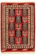 Bordered  Tribal Red Area rug 3x5 Turkmenistan Hand-knotted 332270