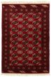 Bordered  Tribal Red Area rug 3x5 Turkmenistan Hand-knotted 332303