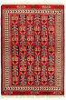 Bordered  Tribal Red Area rug 3x5 Turkmenistan Hand-knotted 332319