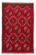 Bordered  Tribal Red Area rug 3x5 Afghan Hand-knotted 333304