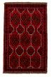 Bordered  Tribal Red Area rug 3x5 Afghan Hand-knotted 333354