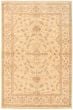 Bordered  Traditional Ivory Area rug 3x5 Afghan Hand-knotted 335977