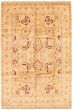 Bordered  Traditional Yellow Area rug 5x8 Pakistani Hand-knotted 336319