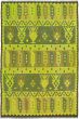 Bordered  Overdyed Green Area rug 6x9 Turkish Flat-weave 338680