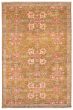 Bordered Traditional Green Area rug 5x8 Pakistani Hand-knotted 338926
