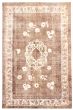 Bordered  Transitional Ivory Area rug 8x10 Turkish Hand-knotted 342127
