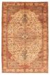 Bordered  Traditional Ivory Area rug 6x9 Turkish Hand-knotted 347663