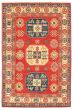 Bordered  Traditional Red Area rug 3x5 Afghan Hand-knotted 350990