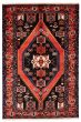 Bordered  Traditional Black Area rug 4x6 Persian Hand-knotted 352252