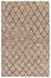 Carved  Tribal Grey Area rug 5x8 Indian Hand-knotted 359077