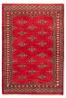 Bordered  Traditional Red Area rug 3x5 Pakistani Hand-knotted 360048
