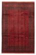 Bordered  Traditional Red Area rug 6x9 Afghan Hand-knotted 360235