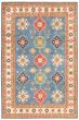 Bordered  Traditional Blue Area rug 6x9 Afghan Hand-knotted 360298