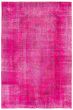 Bordered  Transitional Pink Area rug 8x10 Turkish Hand-knotted 361931
