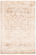 Bordered  Traditional Ivory Area rug 3x5 Indian Hand-knotted 362145
