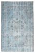 Overdyed  Transitional Blue Area rug 6x9 Turkish Hand-knotted 362244