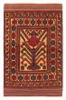 Bordered  Tribal Brown Area rug 3x5 Afghan Hand-knotted 365434