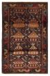 Bordered  Tribal Blue Area rug 3x5 Afghan Hand-knotted 365869